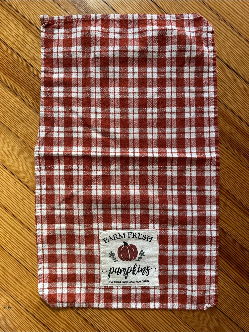 Autumn Farm Fresh Pumpkins Kitchen Hand Towel